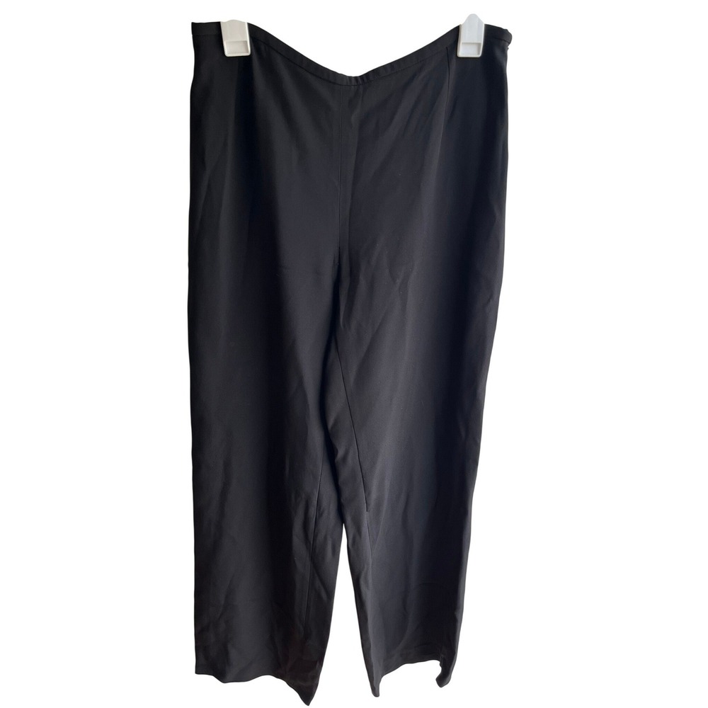 Vintage 90s Armani Collezioni Women's Black Tailored Straight Leg Trousers Sz 14